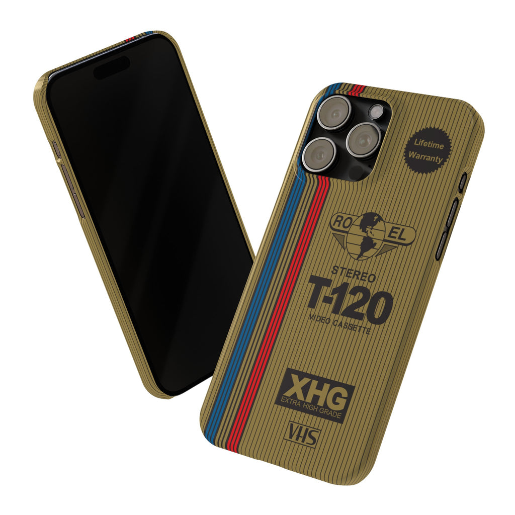 VHS Visions - retro RO EL stereo T-120 VHS tape inspired slim iPhone cases