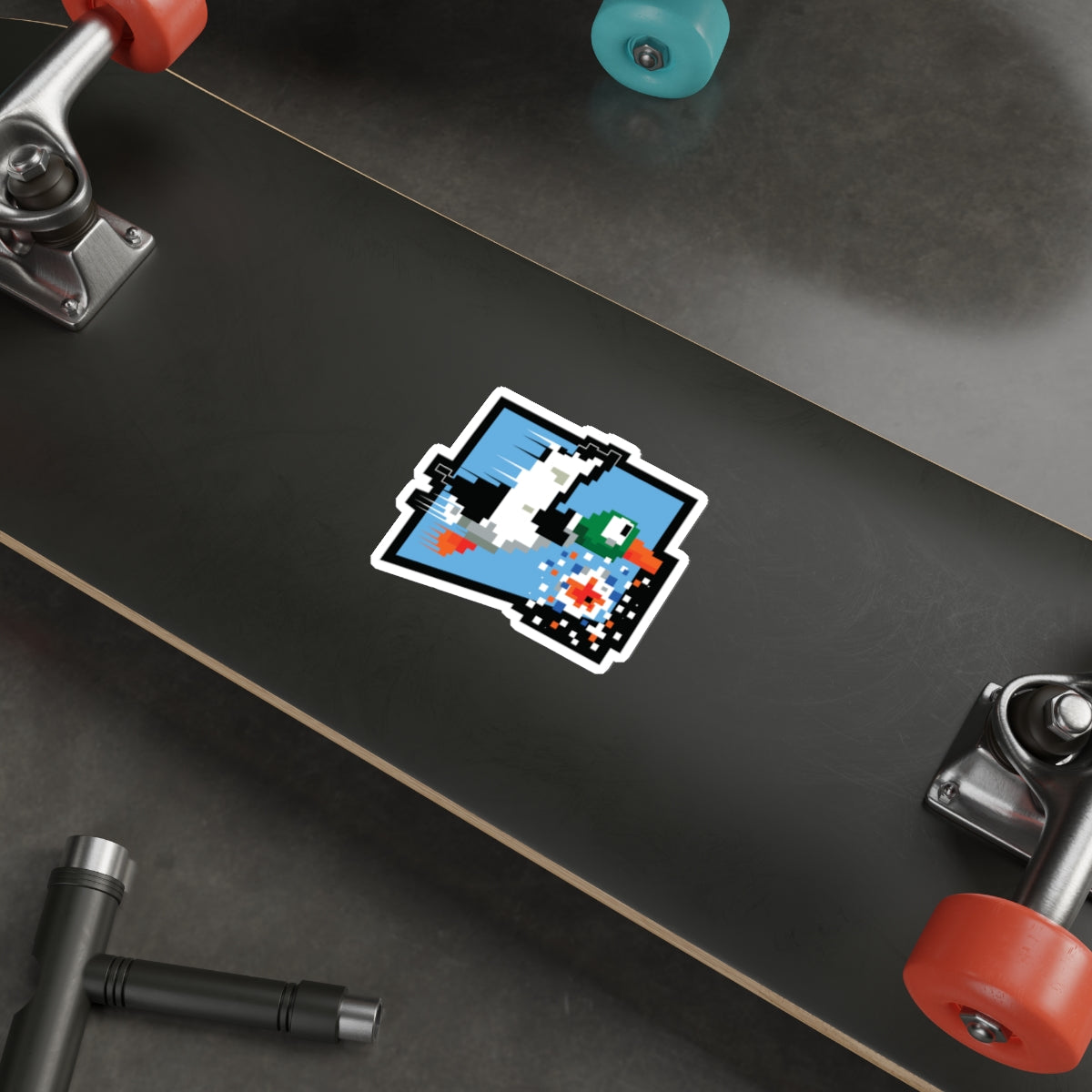 8-bit Legends: Duck Hunt die-cut stickers