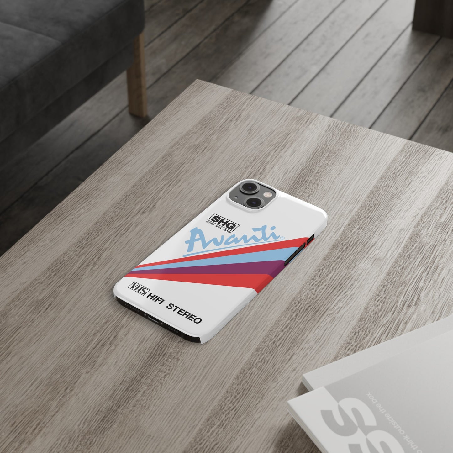 VHS Visions - retro Avanti SHG VHS tape inspired slim iPhone cases