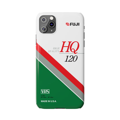 VHS Visions - retro Fuji HQ 120 VHS tape inspired slim iPhone cases