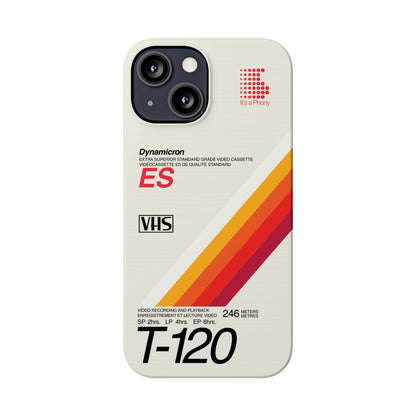 VHS Visions - retro Sony ES T-120 VHS tape inspired slim iPhone cases