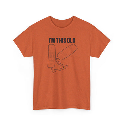 I'm this old - retro corded phone unisex tshirt