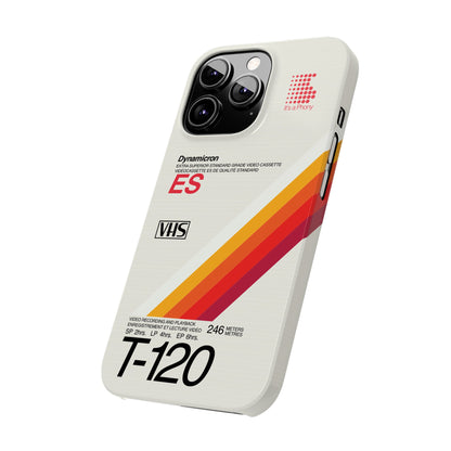 VHS Visions - retro Sony ES T-120 VHS tape inspired slim iPhone cases