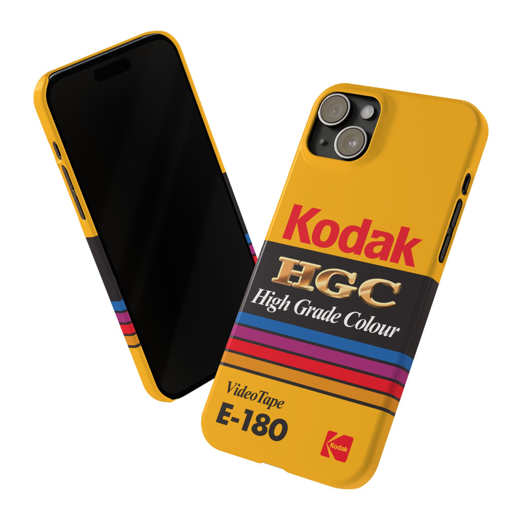 VHS Visions - retro Kodak HGC High Grade Colour E-180 VHS tape inspired slim iPhone cases