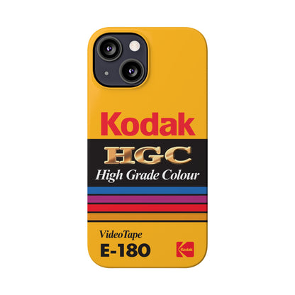 VHS Visions - retro Kodak HGC High Grade Colour E-180 VHS tape inspired slim iPhone cases