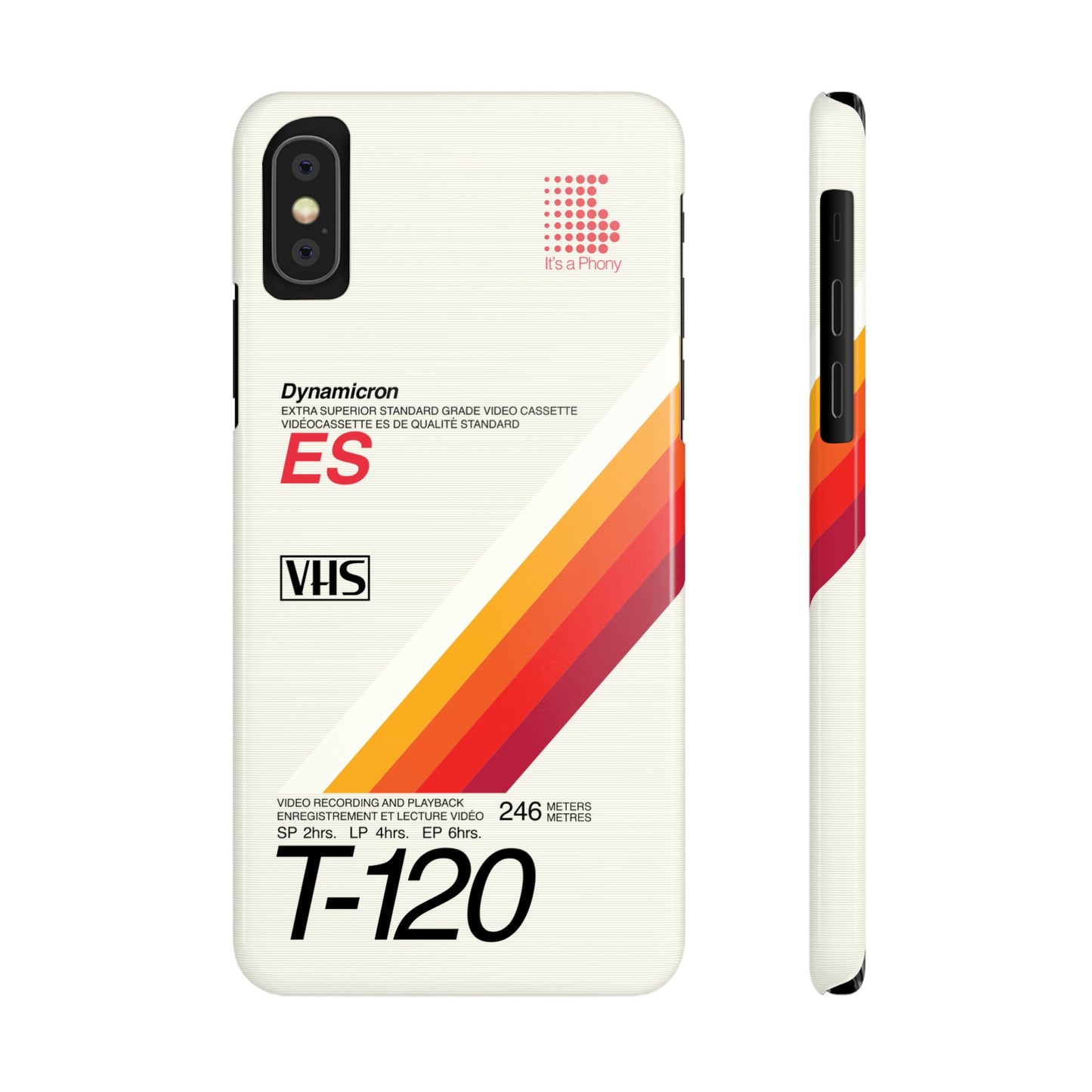 VHS Visions - retro Sony ES T-120 VHS tape inspired slim iPhone cases