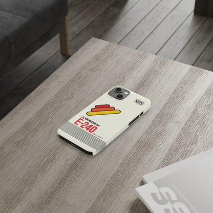 VHS Visions - retro Goldstar E-240 VHS tape inspired slim iPhone cases