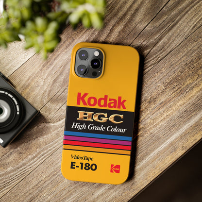 VHS Visions - retro Kodak HGC High Grade Colour E-180 VHS tape inspired slim iPhone cases