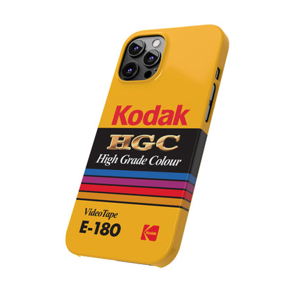 VHS Visions - retro Kodak HGC High Grade Colour E-180 VHS tape inspired slim iPhone cases