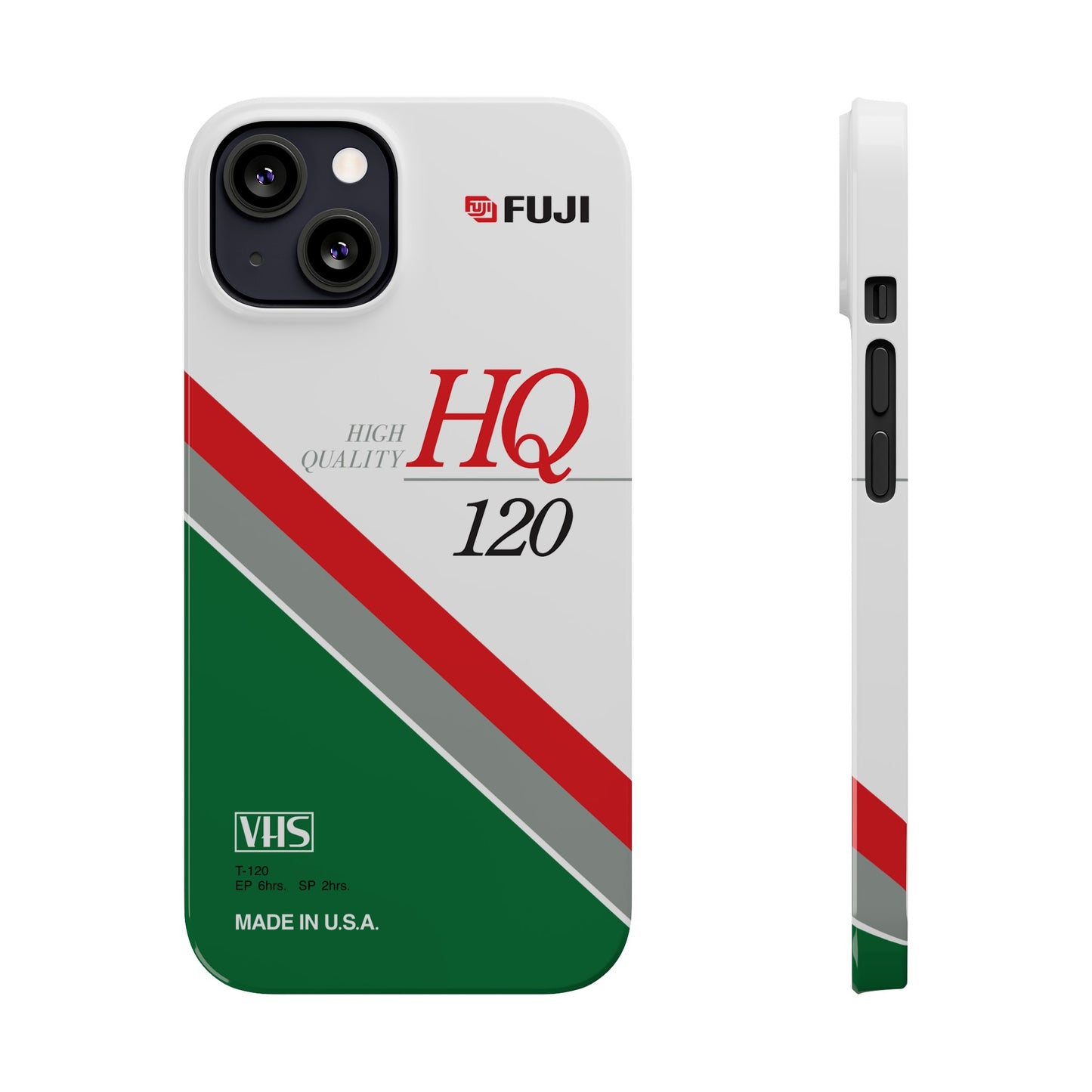 VHS Visions - retro Fuji HQ 120 VHS tape inspired slim iPhone cases