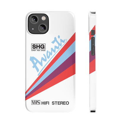 VHS Visions - retro Avanti SHG VHS tape inspired slim iPhone cases