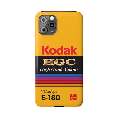 VHS Visions - retro Kodak HGC High Grade Colour E-180 VHS tape inspired slim iPhone cases