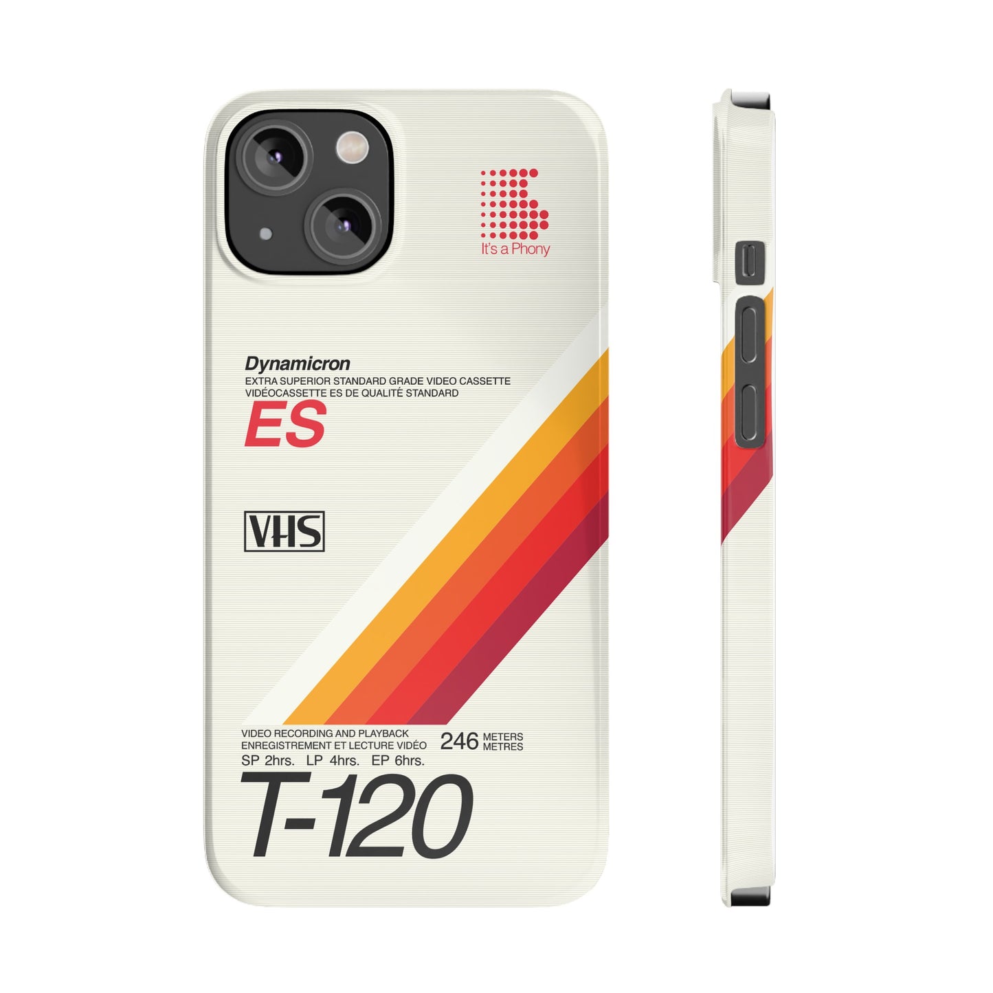 VHS Visions - retro Sony ES T-120 VHS tape inspired slim iPhone cases