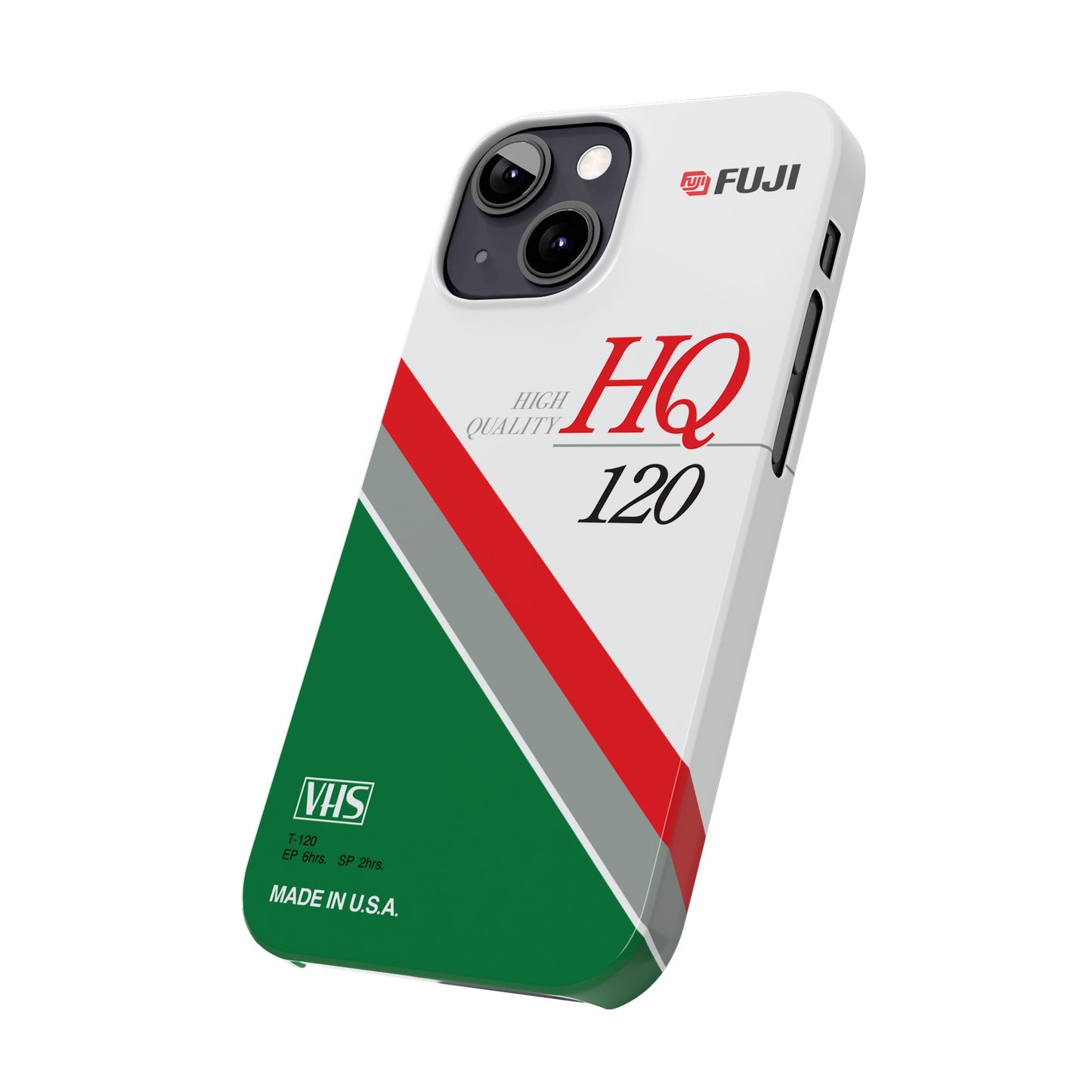 VHS Visions - retro Fuji HQ 120 VHS tape inspired slim iPhone cases