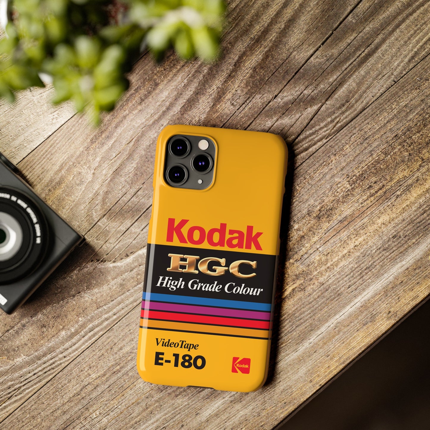 VHS Visions - retro Kodak HGC High Grade Colour E-180 VHS tape inspired slim iPhone cases
