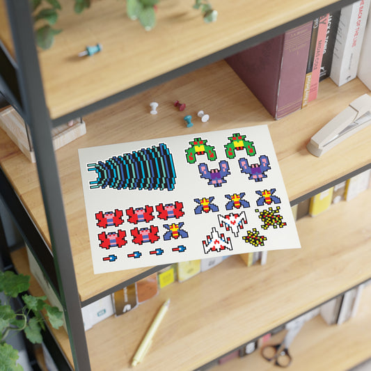 8-bit Legends: Galaga Sticker Set