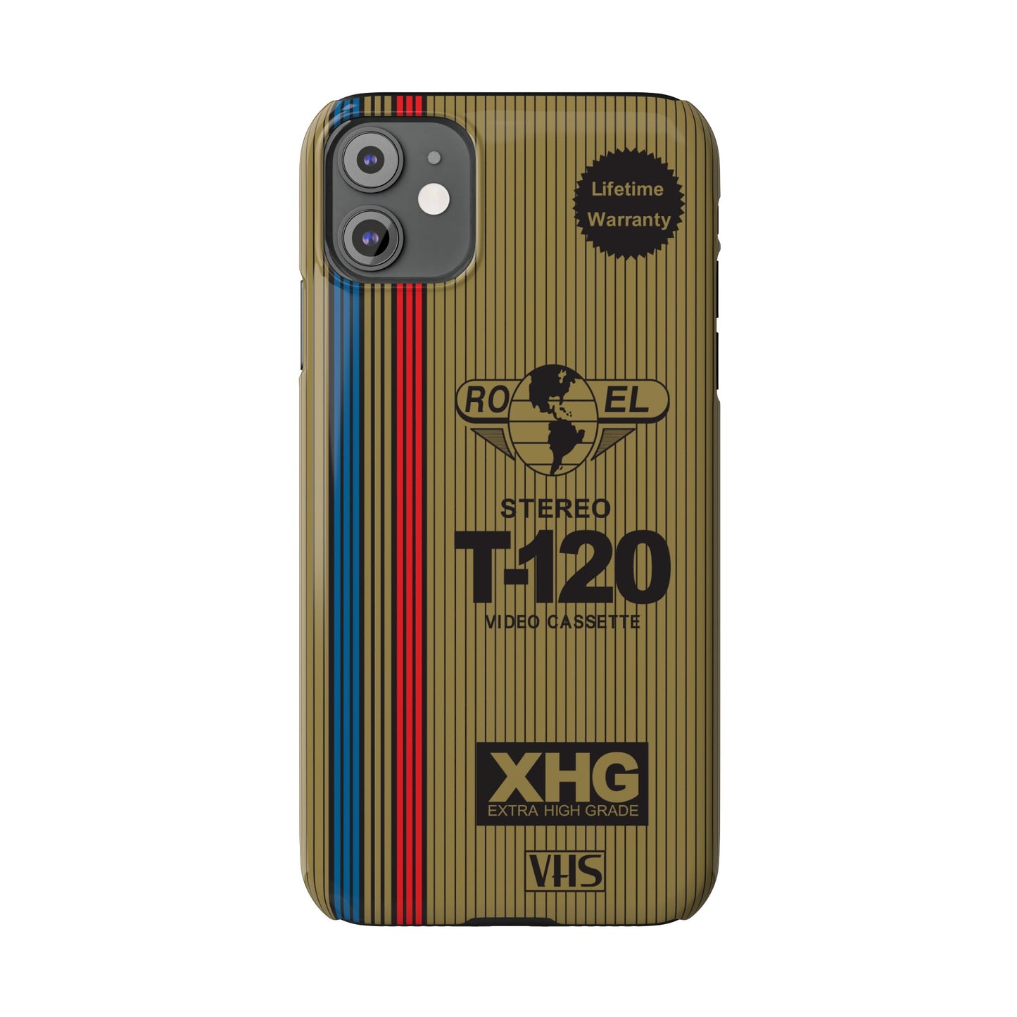 VHS Visions - retro RO EL stereo T-120 VHS tape inspired slim iPhone cases
