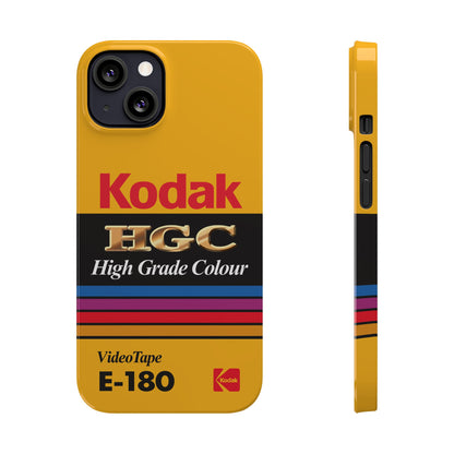 VHS Visions - retro Kodak HGC High Grade Colour E-180 VHS tape inspired slim iPhone cases
