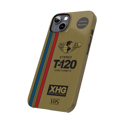 VHS Visions - retro RO EL stereo T-120 VHS tape inspired slim iPhone cases