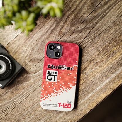 VHS Visions - retro Quasar Super GT T-120 VHS tape inspired slim iPhone cases