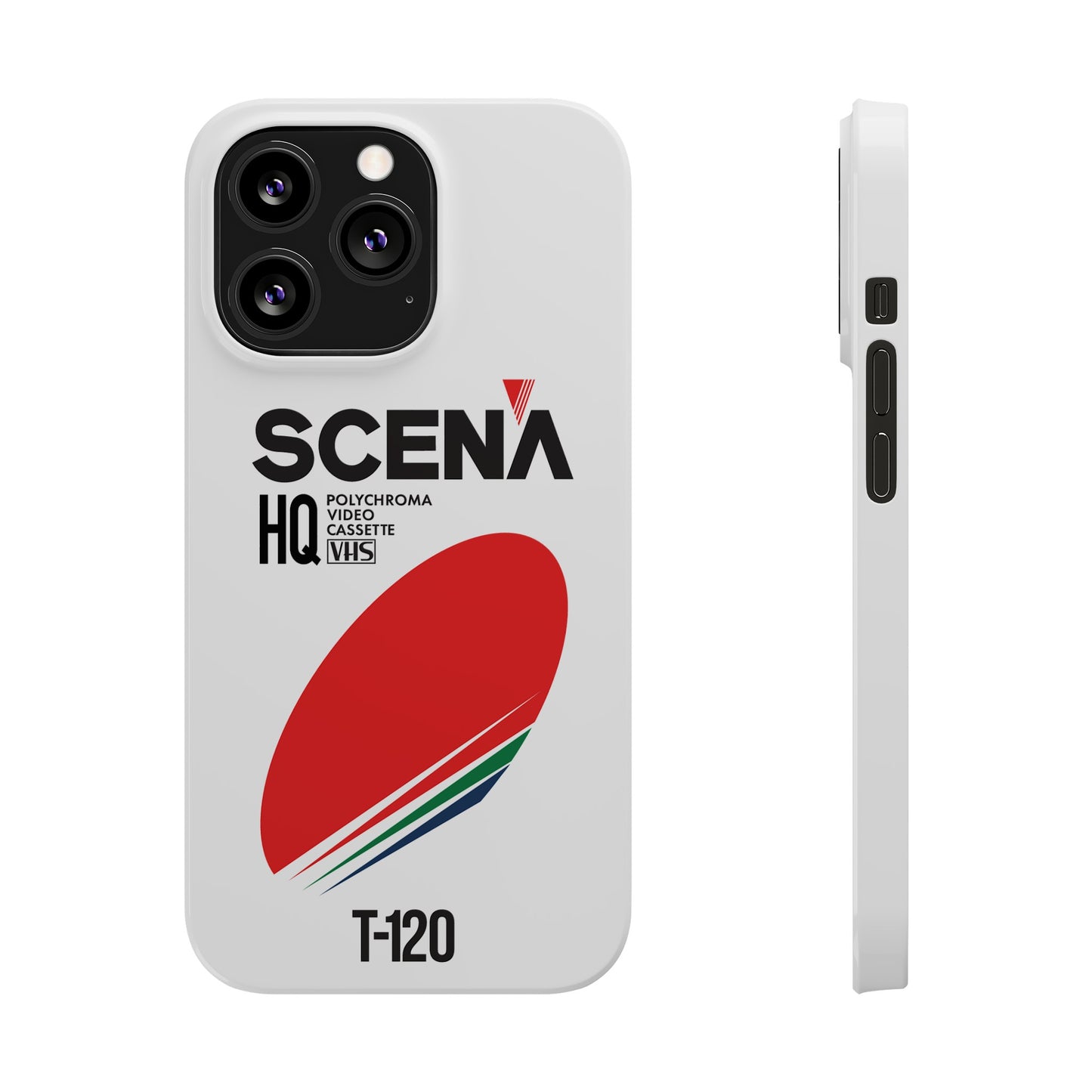 VHS Visions - retro Scena HQ T-120 VHS tape inspired slim iPhone cases