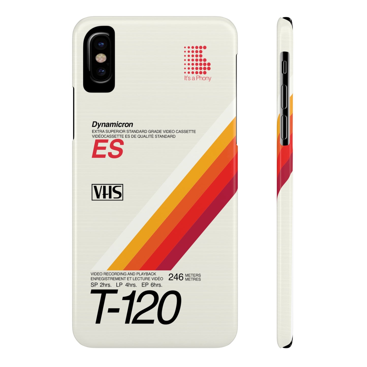 VHS Visions - retro Sony ES T-120 VHS tape inspired slim iPhone cases