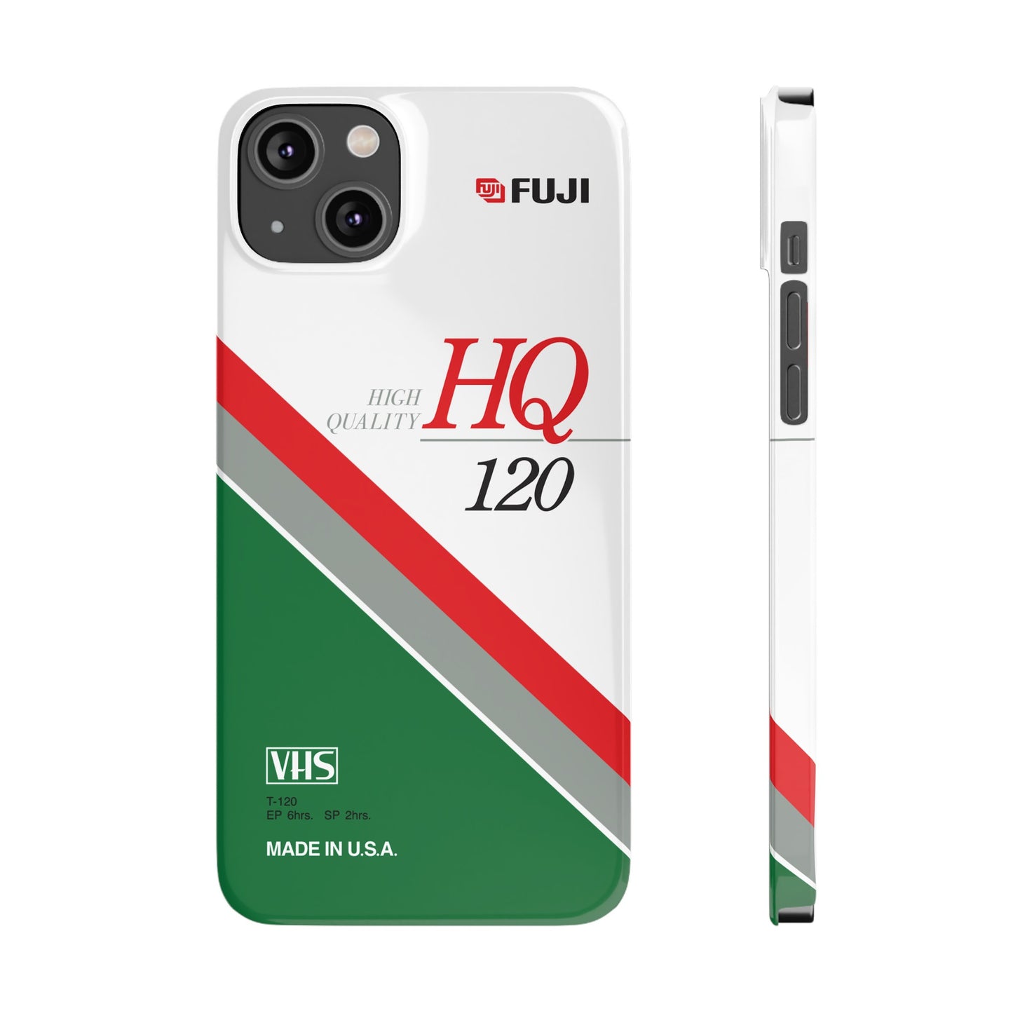 VHS Visions - retro Fuji HQ 120 VHS tape inspired slim iPhone cases