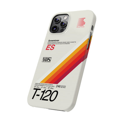 VHS Visions - retro Sony ES T-120 VHS tape inspired slim iPhone cases