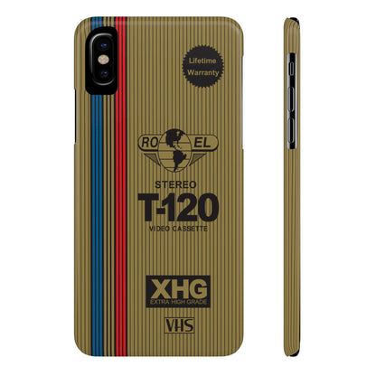VHS Visions - retro RO EL stereo T-120 VHS tape inspired slim iPhone cases