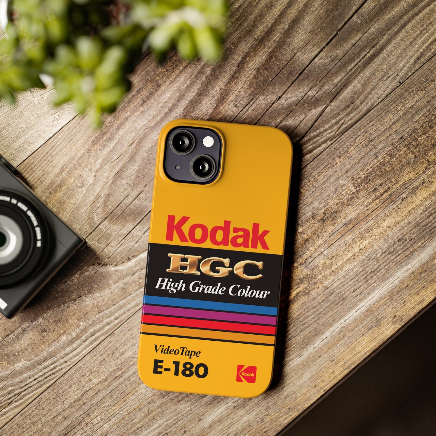 VHS Visions - retro Kodak HGC High Grade Colour E-180 VHS tape inspired slim iPhone cases