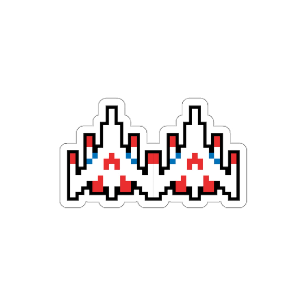 8-bit Legends: Galaga Dual Fighter die-cut stickers