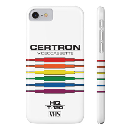 VHS Visions - retro Certron HQ T-120 VHS tape inspired slim iPhone cases