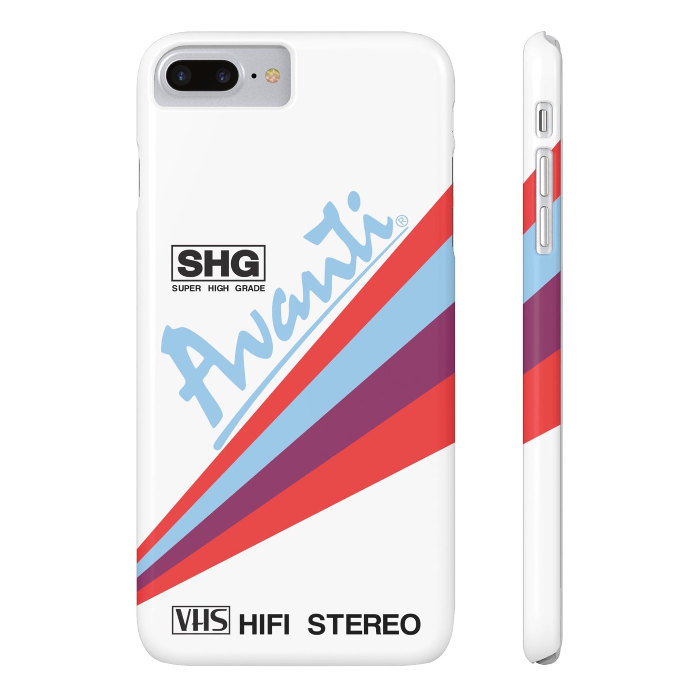 VHS Visions - retro Avanti SHG VHS tape inspired slim iPhone cases