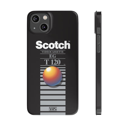 VHS Visions - retro Scotch EG T120 VHS tape inspired slim iPhone cases