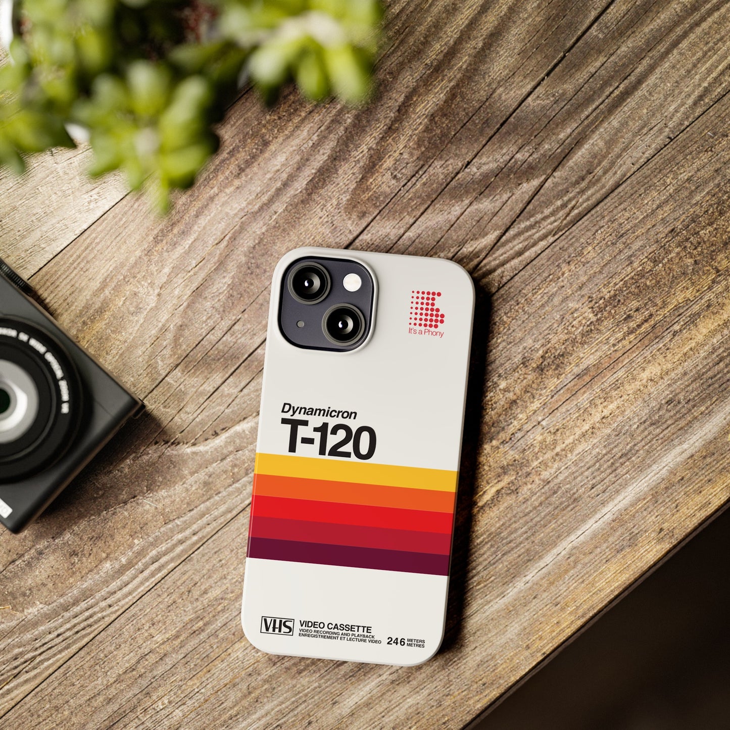 VHS Visions - retro Sony Dynamicron T120 VHS tape inspired slim iPhone cases