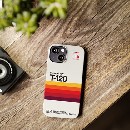 VHS Visions - retro Sony Dynamicron T120 VHS tape inspired slim iPhone cases