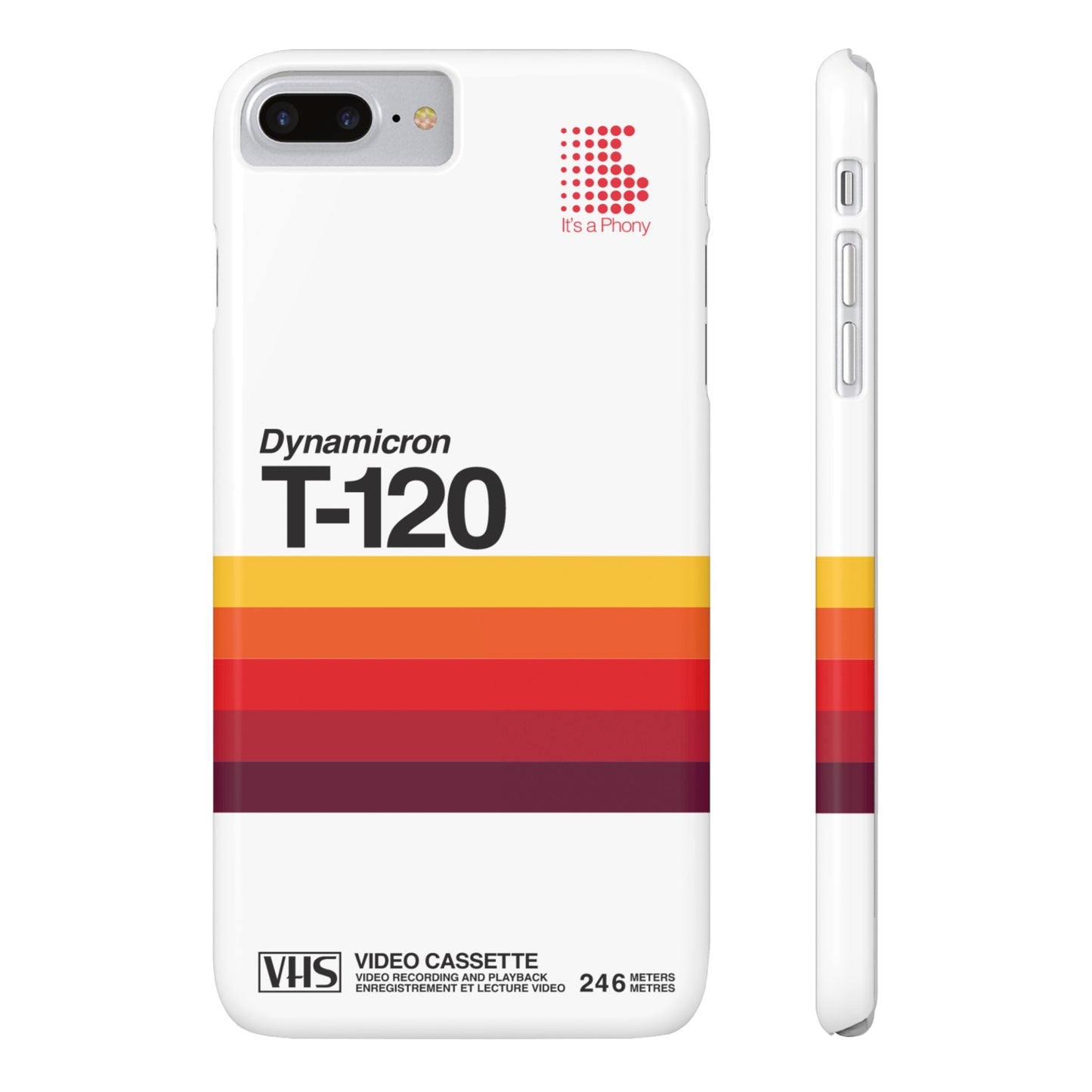 VHS Visions - retro Sony Dynamicron T120 VHS tape inspired slim iPhone cases