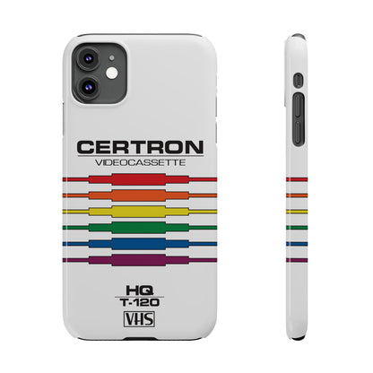 VHS Visions - retro Certron HQ T-120 VHS tape inspired slim iPhone cases