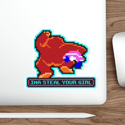 8-bit Legends: DonkeyKong "IMA STEAL YOUR GIRL" die-cut stickers