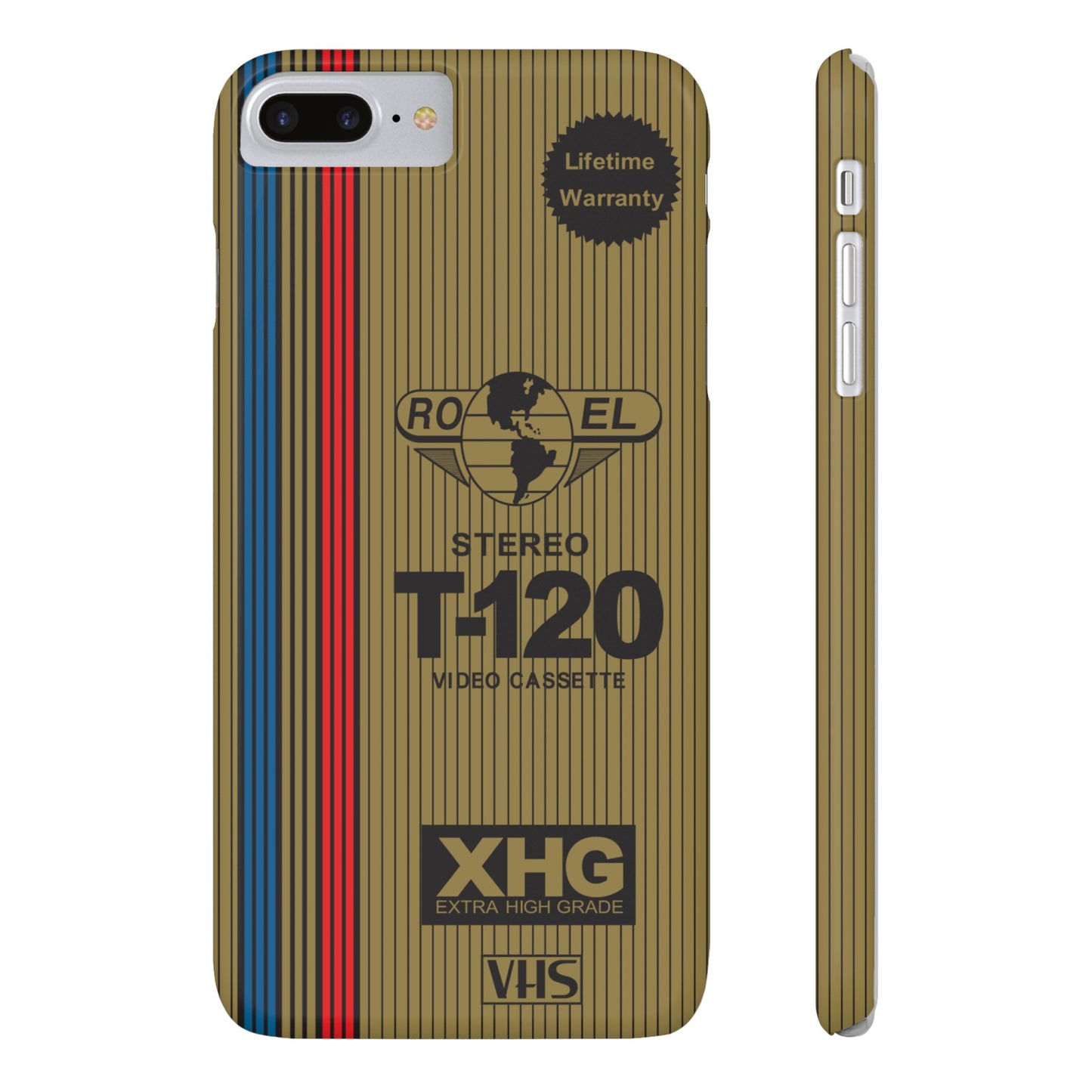 VHS Visions - retro RO EL stereo T-120 VHS tape inspired slim iPhone cases
