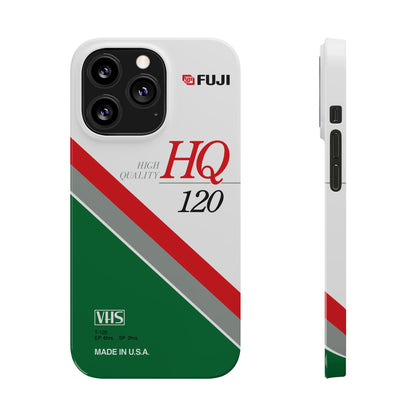 VHS Visions - retro Fuji HQ 120 VHS tape inspired slim iPhone cases