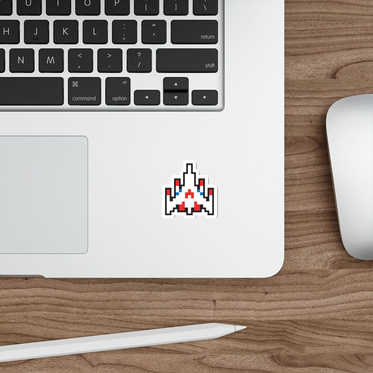 8-bit Legends: Galaga fighter die-cut stickers