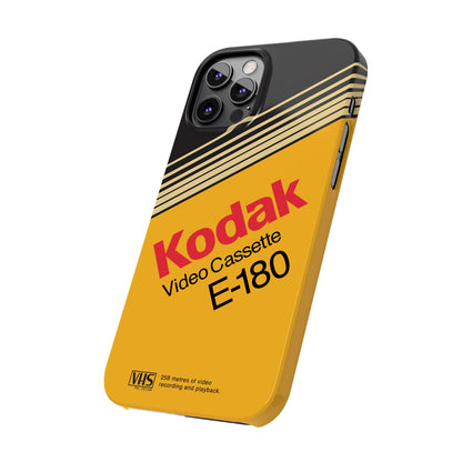VHS Visions - retro Kodak E180 VHS tape inspired slim iPhone cases