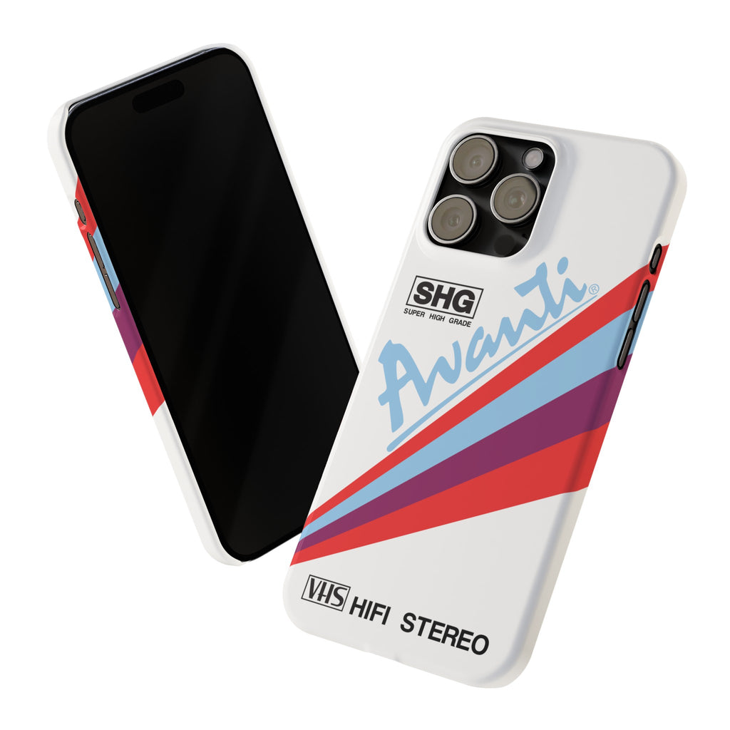 VHS Visions - retro Avanti SHG VHS tape inspired slim iPhone cases