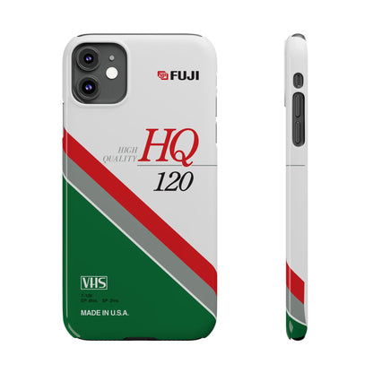 VHS Visions - retro Fuji HQ 120 VHS tape inspired slim iPhone cases