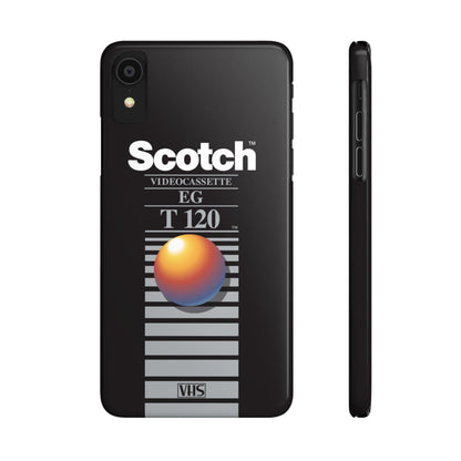 VHS Visions - retro Scotch EG T120 VHS tape inspired slim iPhone cases
