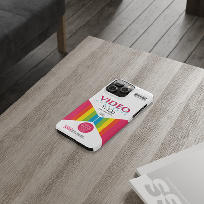 VHS Visions - retro Masterbilt T-120 Super High Grade VHS tape inspired slim iPhone cases