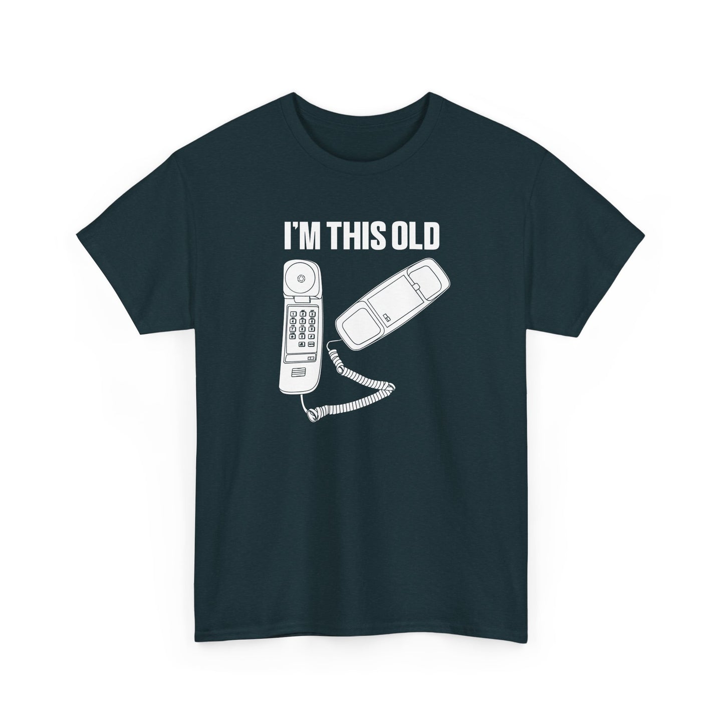 I'm this old - retro corded phone unisex tshirt