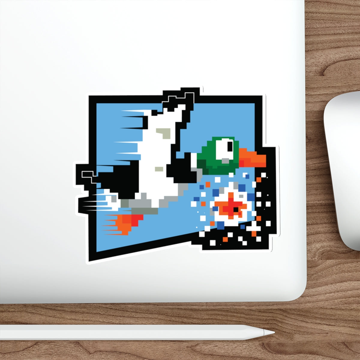 8-bit Legends: Duck Hunt die-cut stickers