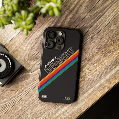 VHS Visions - retro AMPEX T-120 VHS tape inspired slim iPhone cases